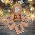 Christmas Kraft Paper Cookie Boxes with Window Candy Box