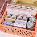 Collapsible Plastic Folding Storage Box Cosmetic Container Gray