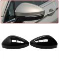 Black Door Exterior Rearview Mirror Cover Frame Shell Housing