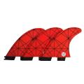 Upsurf Double Tabs 2 M Size Surfboard Honeycomb Finstri Fin Set,red