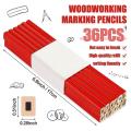 36 Pieces 7 Inch Construction Pencils Hardwood Woodworking Marking