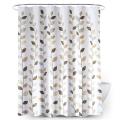 Shower Curtain for Bathroom with 12 Hooks, Polyester Fabric-180x180cm