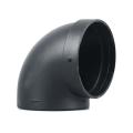 90mm Car Heater Air Ducting Pipe Elbow Outlet Connector Black Plastic