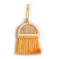 Simple Wall Hanging Pendants Woven Bamboo Creative Gifts Tassel C