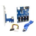 Pci-e 1x Expansion Kit 1 to 4slots Switch Multiplier Hub Pci-e