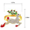 8 Piece Set Of Rhinestone Deer Napkin Ring Suitable for Table Setting