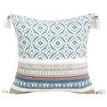 Boho Throw Pillow Covers Decorative Moroccan Pillowcase , Blue
