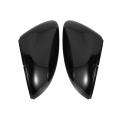 2 Pieces Side Wing Caps Bright Black Rear View Mirror Cover