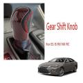 Car Carbon Fiber Red Pu Leather Gear Ball Head for Lexus Es Is Rx