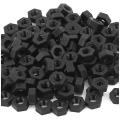 100 Pcs M3 Vite Di Fissaggio In Nylon Esagonali Dadi Nero