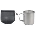 Titanium Mug Camping Water Mug Outdoor Camping Equipment 450ml