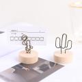 12packs Wooden Base Place Card Holders, Memo Note Photo Clip Holders