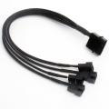 Pc Case Fan Power Cable 1 to 4 Converter Braided Y Splitter Cable