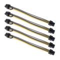6 Pin to 2 X 8 Pin (6+2) Pcie Adapter Power Cable 9 Inches (10 Pack)
