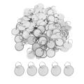 Metal Rim Tags Round Paper Tags with Metal Rings White Label(100)