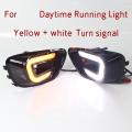 Daytime Running Light Yellow+white Turn Signal Lights