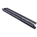 2x 19in 1u 24 Port Straight-through Cat6a Patch Panel Adapter Frame