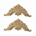 Floral Wood Carved Corner Applique for Furniture Cabinet Home Decor