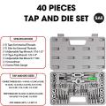 Sae Thread Tap and Die Tool Set for Thick and Fine Threads Of Thread