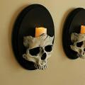 2pcs Halloween Skull Sconce Candle Holder,gothic Skeleton Wall Decor