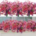 Artificial Outdoor Plants and Flowers 12 Bundles,pink Purple Fuchsia