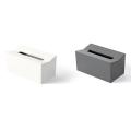 Kitchen Tissue Box Cover Napkin Holder for Paper Towels Box White