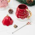 1pc 420ml Christmas Cup Mug Couple Cup Girl Ceramic Drinking Cup C