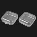 24pcs Small Clear Plastic Beads Storage Containers Box
