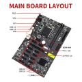 B250 Btc Mining Motherboard with Ddr4 4g 2133mhz Ram+switch Cable
