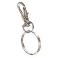 60pieces Key Ring Clip Hooks Snap Hooks with Split Key Rings (silver)