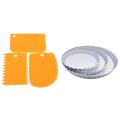 3 Pcs Plastic Dough Scraper Cake Decorating Baking Pastry Tools