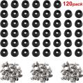 120 Pcs Soft Cutting Board Rubber Feet with Stainless Steel Screws