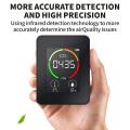 Co2 Detector Air Quality Temperature Humidity Monitor Black