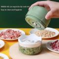 Electric Garlic Masher Usb Charging Food Chopper Meat Grinder Green