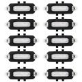 10 Pcs Usb Rechargeable Strobe Warning Light for Car Bike Motorcycle
