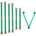 Cnc Chassis Link Rod Linkage Set for Axial Scx24 1/24 Rc Car,green