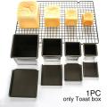 Aluminum Alloy Toast Box Loaf Pan Baking Mold with Lid 6x6x6cm
