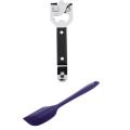 Silicone Spatula Kitchen Utensil Cake Scraper(purple)21cm