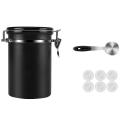 Stainless Steel Airtight Coffee Bean Storage Container with Scoop
