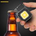 Mini Led Work Light Cob Pocket Flashlight Keychains Usb Rechargeable