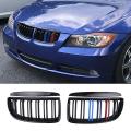 Front Hood Kidney Double Line Grills For-bmw 3 Series E90 E91 05-08