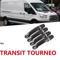 Car Carbon Fiber Door Handles Cover Protection for Ford Transit 2017
