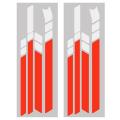 2x Waterproof Pvc Reflective Stickers for Ninebot (white White Red)