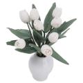 1/12 Scale Dollhouse White Tulips, for Doll House Decoration Toy