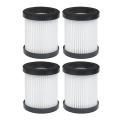 4pcs for Moosoo Xl-618a Wireless Handheld Vacuum Cleaner Hepa Filter