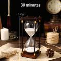 Timer 30 Minute Decorative Wooden Sandglass Home Decoration White