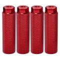 4 Pcs Bike Pegs Anti-skid Lead Foot Pedals for 3/8 Inch Axles ,red