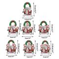 Santa Claus Family Of 7, Christmas Tree Ornament - Santa Winter Gift