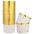 50 Pcs Colorful Greaseproof Paper Baking Cups 5 Oz Cupcake Paper A