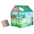 Kids Play Tent Play House Castle Doodle Tent, for Games Outdoor Girls